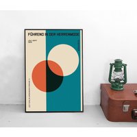 Poster Bauhaus Design Ausstellung Herrenmode 1923 Deutschland Weimar Werbung Vintage Art Kunstdruck von Historyonyourwall