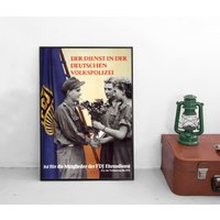 Poster Ddr Fdj Dienst in Der Volkspolizei Freie Deutsche Jugend Ostdeutschland Deutschland Plakat Kunstdruck Propaganda Vintage von Historyonyourwall