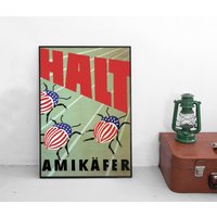 Poster Ddr Halt Amikäufer Ostdeutschand Deutschland Plakat Kunstdruck Propaganda Pazifismus Feminismus Poster Ddr Halt Amikäufer Ostdeutschand Deutschland Plakat Kunstdruck Propaganda Pazifismus Feminismus von Historyonyourwall