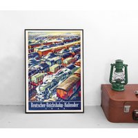 Poster -Deutscher Reichsbahn Kalender 1943 - Deutsche Bahn Bundesbahn Db Eisenbahn Verkehr Zug Lokomotive Deutschland Plakat von Historyonyourwall