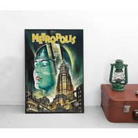 Poster Metropolis Fritz Lang 1927 Plakat Kunstdruck Filmposter Home Decor Wall Art Vintage Print von Historyonyourwall