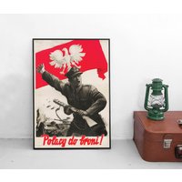 Poster Polen "Polen Zu Den Waffen" Widerstand Gegen Nazis 2. Weltkrieg Plakat Kunstdruck Propaganda Militaria Luftwaffe Poster Polen "Polen Zu Den Waffen" Widerstand Gegen Nazis 2. Weltkrieg Plakat Kunstdruck Propaganda Militaria Luftwaffe von Historyonyourwall