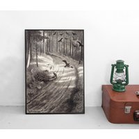 Poster Theodor Kittelsen -Fattigmannen - Plakat Kunstdruck Filmposter Home Decor Wall Art Vintage Print von Historyonyourwall