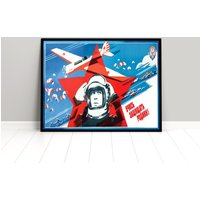 Poster -Verteidige Das Mutterland - Sowjetunion Russland Raumfahrt Cccp Propaganda Plakat Kunstdruck Yuri Gagarin Weltraum von Historyonyourwall