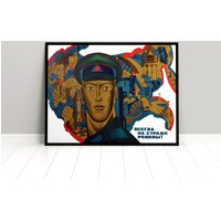 Sowjetunion Propaganda Poster -Immr Wachsam Für Das Mutterland - Rote Armee Russland Cccp Plakat Kunstdruck 2. Weltkrieg Wk von Historyonyourwall