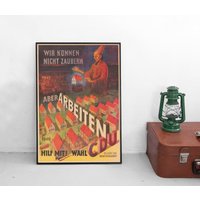 Wahlplakat Cdu 1949 "Wir Können Nicht Zaubern - Aber Arbeiten" Poster Plakat Kunstdruck von Historyonyourwall