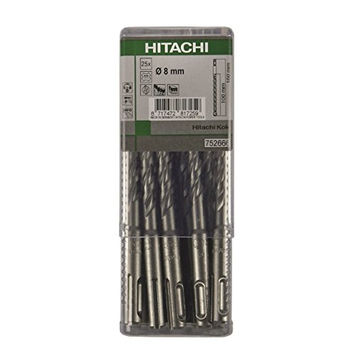 Multipack 25 piezas Brocas SDSPlus 2 Filos-Profesional - M1: 8 M2: 110 M3: 50 von Hitachi