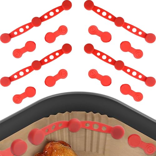 12 Stück Air Fryer Magnet Silikon Schnalle Set, Magnetische Silikonschnallen für Heißluftfritteusen, Magnet Silikon Schna zum Kochen und Backen in Der alle Heißluftfritteuse 12 Stück Air Fryer Magnet Silikon Schnalle Set, Magnetische Silikonschnallen für Heißluftfritteusen, Magnet Silikon Schna zum Kochen und Backen in Der alle Heißluftfritteuse von Hitburu