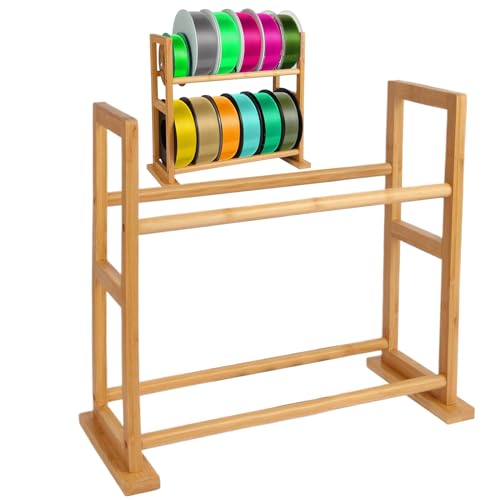 Hitburu 3D-Drucker Filament Aufbewahrungsregal - Rollende Filament-Spulenhalter mit Regalsystem - 2-Etagen Tischregal für Verbrauchsmaterial Organisation, geeignet für Heimstudio, Büro & Unternehmen Hitburu 3D-Drucker Filament Aufbewahrungsregal - Rollende Filament-Spulenhalter mit Regalsystem - 2-Etagen Tischregal für Verbrauchsmaterial Organisation, geeignet für Heimstudio, Büro & Unternehmen von Hitburu