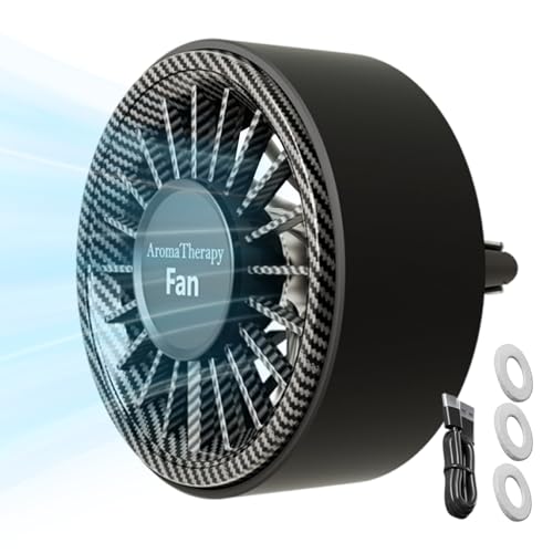 Hitburu Auto Kühllüfter - Kühlventilator Mit Klemme,Tragbarer Ventilator Mit Farbiger Beleuchtung Für Fahrzeug & Raum von Hitburu