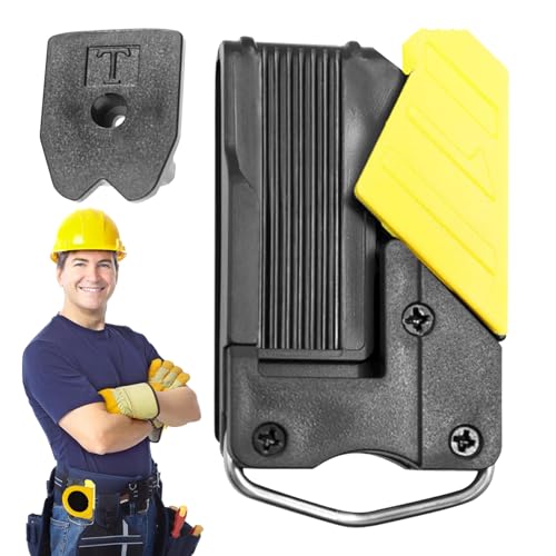 Hitburu Bandmaß Clip,Tragbarer Bandmaß Clip Haken - Verriegelbare Robuste Halterung für Handwerker Bauleute Kletterer von Hitburu