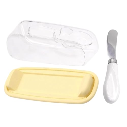 Hitburu Butterdose Mit Deckel | Butterdose Mit Deckel,Mit Messer Servierplatte Klar Für Kühlschrank Haushalt Küche Frischehaltung Hitburu Butterdose Mit Deckel | Butterdose Mit Deckel,Mit Messer Servierplatte Klar Für Kühlschrank Haushalt Küche Frischehaltung von Hitburu