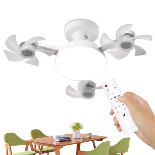 Hitburu Deckenleuchte Mit Lüfter - E27 Schlafzimmer Deckenventilator Mit Fassung,Geräuscharmes Kühlgerät Für Wohnzimmer Schlafzimmer Mit Dimmbarer Beleuchtung Hitburu Deckenleuchte Mit Lüfter - E27 Schlafzimmer Deckenventilator Mit Fassung,Geräuscharmes Kühlgerät Für Wohnzimmer Schlafzimmer Mit Dimmbarer Beleuchtung von Hitburu
