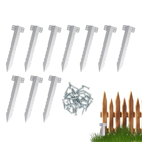 Hitburu Eckverbinder Für Hochbeet Gartenbeete, 10 Stück Erdnägel Zur Befestigung Von Holz, Robuster Metallpflock Für Stützmauern Urban Gartenbau Hitburu Eckverbinder Für Hochbeet Gartenbeete, 10 Stück Erdnägel Zur Befestigung Von Holz, Robuster Metallpflock Für Stützmauern Urban Gartenbau von Hitburu