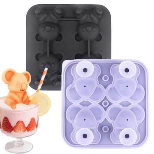 Hitburu Eiswürfel Form - 4-fach Bärenförmige Eiswürfelformen Für Cocktails | Haushaltsgerät einfach zu entformen für Lebensmittel Gefrierschrank Getränke Baby täglicher Gebrauch kalte Getränke Hitburu Eiswürfel Form - 4-fach Bärenförmige Eiswürfelformen Für Cocktails | Haushaltsgerät einfach zu entformen für Lebensmittel Gefrierschrank Getränke Baby täglicher Gebrauch kalte Getränke von Hitburu