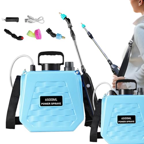 Hitburu Elektrischer Rucksacksprühgerät - Sprühgeräte Für Rasen Und Garten | Aufladbare Bewässerungsausrüstung Wassersprüh Tank Mit 2 Einstellbaren Geschwindigkeiten Für Garten Hof Rasen von Hitburu