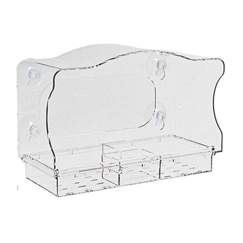Hitburu Fensterfutterstelle Für Vögel | Vogelfutterstelle Für Draußen | Durchsichtige Acryl-Futterschale Für Balkon Fensterbank Terrasse Hitburu Fensterfutterstelle Für Vögel | Vogelfutterstelle Für Draußen | Durchsichtige Acryl-Futterschale Für Balkon Fensterbank Terrasse von Hitburu