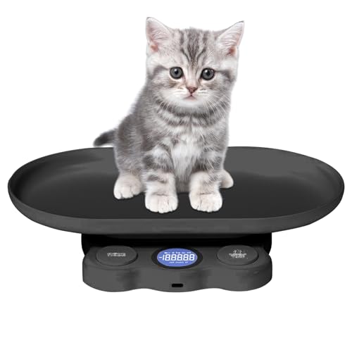Hitburu Haustierwaage Für Hunde - Hochpräzise Tiergewichtsmessung Mit Sensortechnik,Multifunktionale Digitale Waage Mit Präzisionsmessung Für Kochen Backen Badezimmer Garten – Robustes Design & von Hitburu