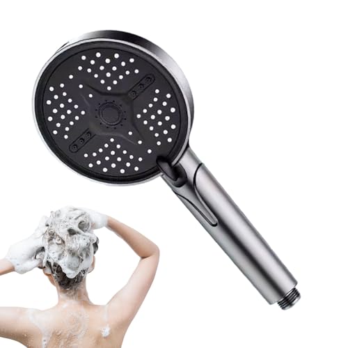 Hitburu Hochdruck Duschkopf | Druckbrause Mit Handbrause - Regendusche 5 Strahlarten Für Badezimmer Reinigung Haushalt Hotel Kinder Haustiere von Hitburu