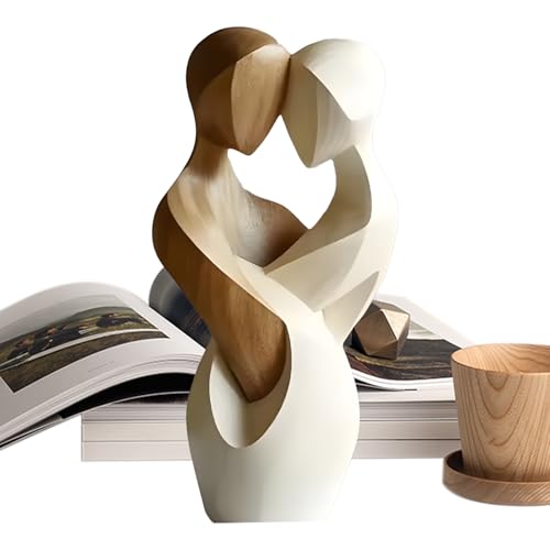 Hitburu Hölzerne Paarfigur | Abstraktes Handwerkskunst Paarmodell | Hochzeitskunst Deko Für Schreibtisch Wohnzimmer Sideboard Hitburu Hölzerne Paarfigur | Abstraktes Handwerkskunst Paarmodell | Hochzeitskunst Deko Für Schreibtisch Wohnzimmer Sideboard von Hitburu