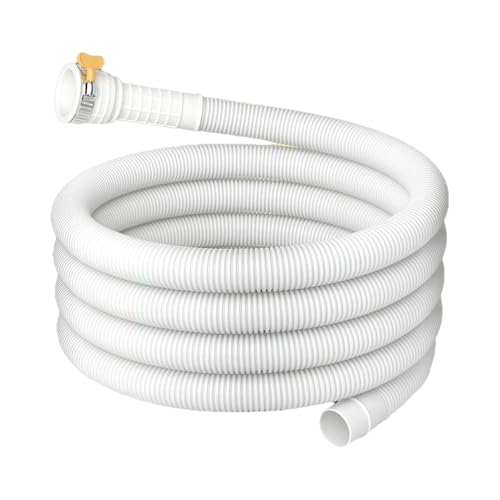 Hitburu Klimaanlagen Ablaufschlauch,3 Meter Flexibler Verlängerungsschlauch Mit Verstärkung | Passend Für 25 Mm Bohrung Mit Gummiverbindungsclip Für Entfeuchter Abluft von Hitburu