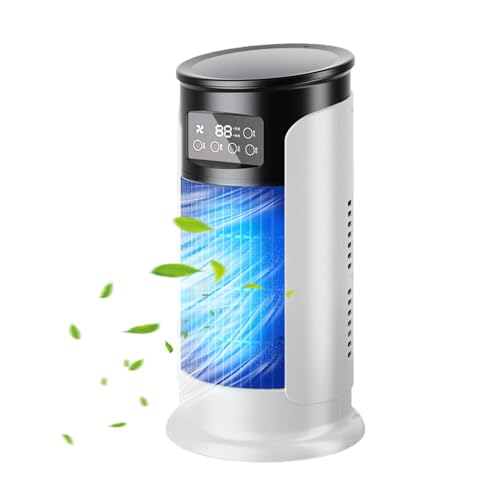 Hitburu Klimagerät Ventilator - Persönlicher Mobiler Ventilator Verdunstungs-Luftkühler | Verdunstungskühlung Für Auto, Reisen, Schreibtisch Und Unterwegs von Hitburu