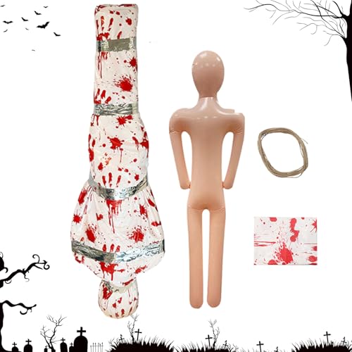 Hitburu Leichen Halloween-Dekorationen | Aufblasbare Leiche In Lebensgröße,Lebensgroße realistische Horror-Blut-Puppe für Spukhaus Rasen Klassenzimmer Festival Party Garten Hitburu Leichen Halloween-Dekorationen | Aufblasbare Leiche In Lebensgröße,Lebensgroße realistische Horror-Blut-Puppe für Spukhaus Rasen Klassenzimmer Festival Party Garten von Hitburu
