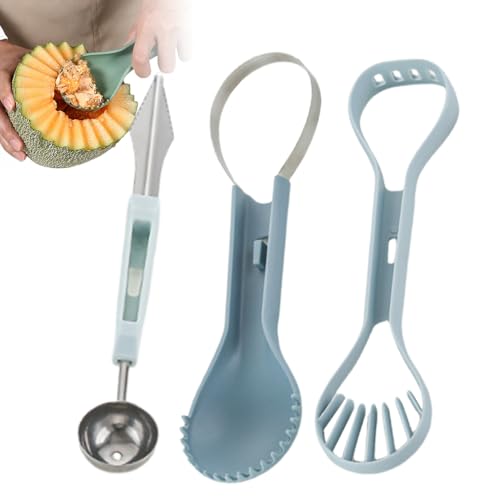 Hitburu Obstkugelformer Und Ausstecher | Edelstahl Kugelformer für Obst,Vielseitiges Küchenwerkzeug, Wassermelonen-Schneider für Camping Zuhause Party Hitburu Obstkugelformer Und Ausstecher | Edelstahl Kugelformer für Obst,Vielseitiges Küchenwerkzeug, Wassermelonen-Schneider für Camping Zuhause Party von Hitburu