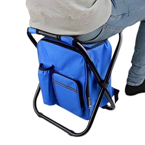 Hitburu Outdoor Klappstuhl | Faltbare Stühle Für Draußen,Rucksack Campingliege Mit Kühlfunktion Für Wandern Reisen Park Picknick Garten Terrasse von Hitburu