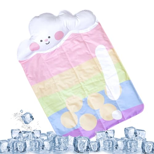 Hitburu Pet Cooling Mat, Pet Puppy Cooler Gel Mat, Hot Days Bite Resistant Bed Animals Comfortable Blanket for Sofa Floor RV Car Seat Travel Balcony Backyard Beach von Hitburu