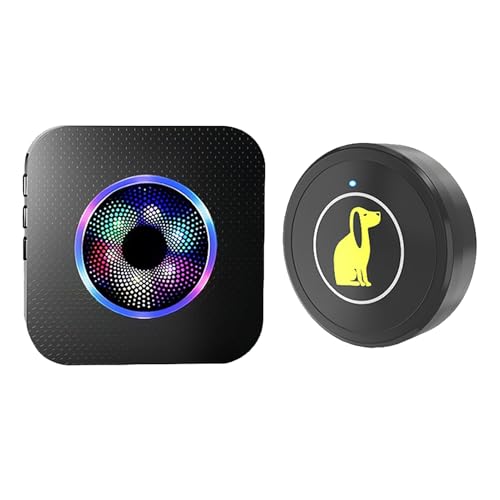 Hitburu Pet Door Bell - Drahtlose Hundeklingel Für Gesamtes Haus,Trainingshilfe Wasserdicht 5 Lautstärkestufen Für Garten Wohnung Haus Mit Außenbereich von Hitburu