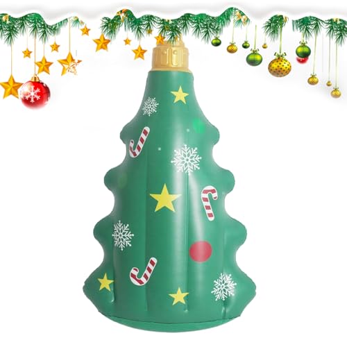 Hitburu Riesige Aufblasbare Weihnachtskugeln | PVC Weihnachtsdekoration Aufblasbare Deko - Festliche Atmosphäre Accessoires für Fensterbank Hof Rasen Garten Terrasse Outdoor Indoor Partys von Hitburu