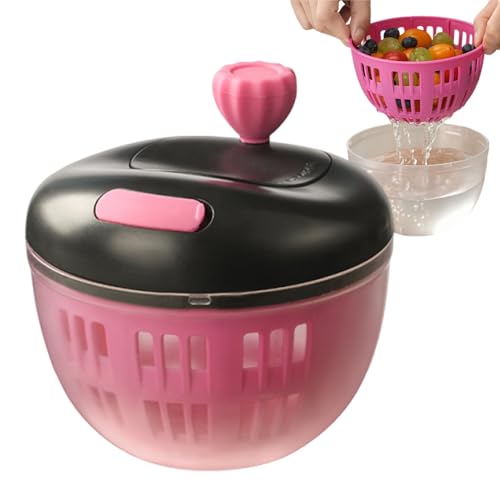 Hitburu Salatschleuder - Salatwäscher, Schleuder und Trockner | Stabiler Siebeinsatz 800ml Spülsieb zum Abtropfen Waschen für Haushalt Reisen Picknick Hitburu Salatschleuder - Salatwäscher, Schleuder und Trockner | Stabiler Siebeinsatz 800ml Spülsieb zum Abtropfen Waschen für Haushalt Reisen Picknick von Hitburu