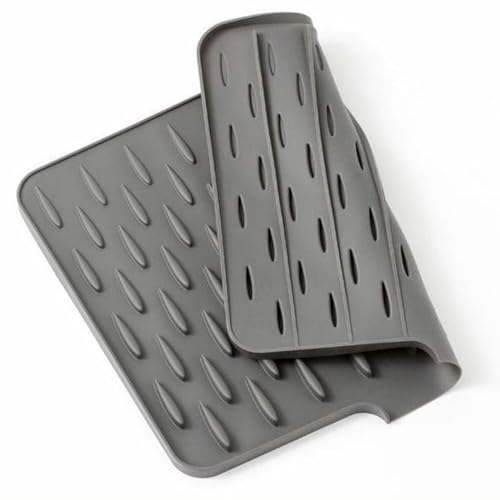 Hitburu Silicone Geschirr Trocknungsmatte | Rutschfeste Spülmatte | Rutschfeste Hitzebeständige Unterlage Für Spüle Geschirr Küchenutensilien Tasse von Hitburu