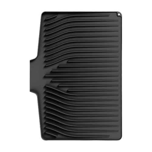Hitburu Silicone Trocknungsmatte | Silicone Abtropfunterlage - Hitzeisoliert Rutschfest Arbeitsplatte Spüle Schutz Haushalt Küche Bad Wohnzimmer Couchtisch Möbel von Hitburu
