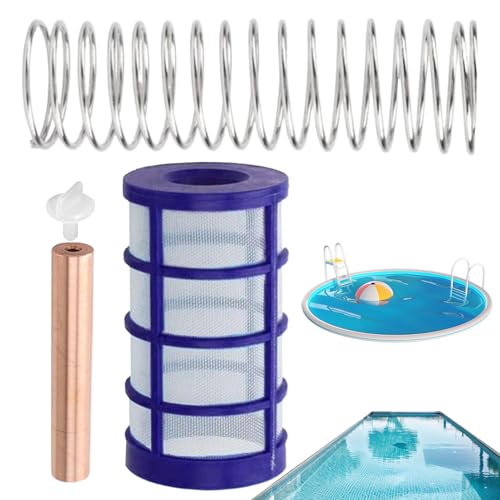 Hitburu Solar Pool Ionisator Ersatz | Kupferanode Zur Poolreinigung,Mit Korb Sieb Und Flügelschraube von Hitburu