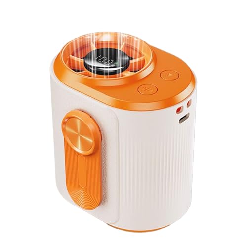 Hitburu Tragbarer Hüftventilator,Tragbarer Persönlicher Nackenventilator | USB-Aufladbares Kühlgerät mit Digitaldisplay, Starker Luftstrom Luftkühler für Angeln Camping Sport Fitnessstudio von Hitburu