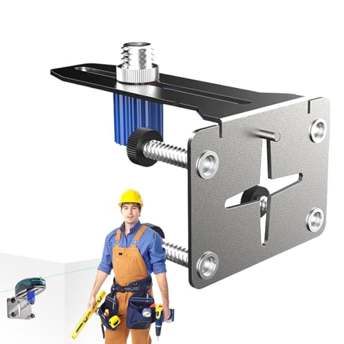 Hitburu Wandmontage Wasserwaagenhalter - Tragbarer Edelstahl Wasserwaagenhalter für einfachen Transport,Werkzeugbedarf für Messarbeiten bei Wohnraumgestaltung von Hitburu