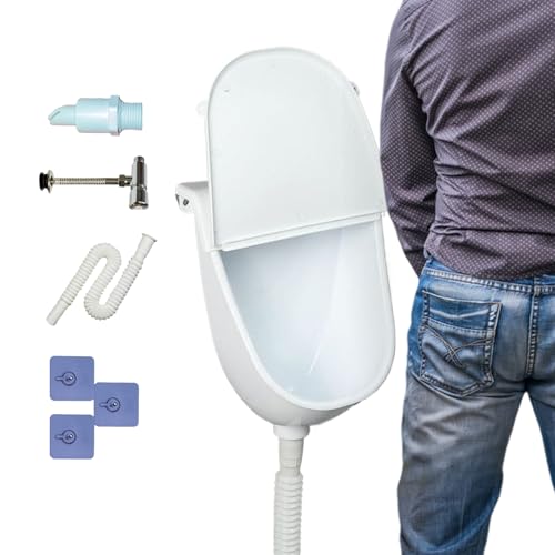 Hitburu Wandmontiertes Urinal - Wand Abfluss für Garten | Überlaufsicheres Urinal Mit Deckel für Männer Kinder Outdoor Garten Camping WC Hitburu Wandmontiertes Urinal - Wand Abfluss für Garten | Überlaufsicheres Urinal Mit Deckel für Männer Kinder Outdoor Garten Camping WC von Hitburu