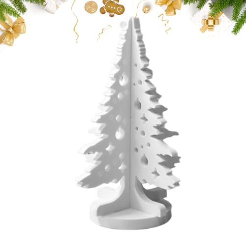 Hitburu Weihnachts Harz Formen | Weihnachtsbaum-Kerzenformen aus Silikon - Wiederverwendbare Bastelwerkzeuge für Epoxidharz Gips Seifenherstellung Kunstprojekte - Bastelbedarf Für Zuhause Unterricht von Hitburu