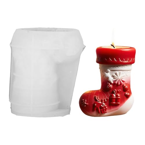 Hitburu Weihnachtsstrumpf Silikonform | Weihnachts Epoxidharz Gießform,Seasonal Festive Candle Holder Home Decor Storage Jar Planter Craft Moulds for Wax Clay Epoxy Casting Paste Polymer Hitburu Weihnachtsstrumpf Silikonform | Weihnachts Epoxidharz Gießform,Seasonal Festive Candle Holder Home Decor Storage Jar Planter Craft Moulds for Wax Clay Epoxy Casting Paste Polymer von Hitburu