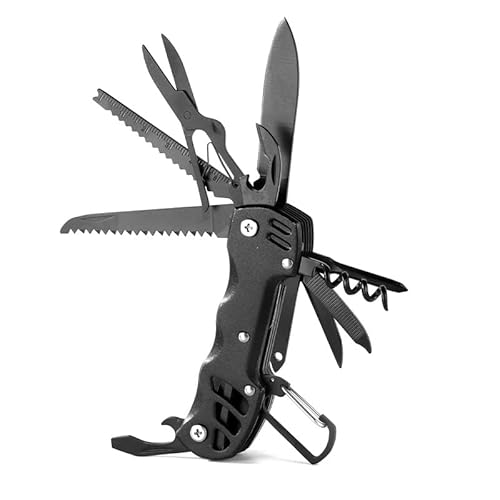 Hitchuey Outdoor-Multifunktions-Schweizer Taschenmesser, Edelstahl, faltbares Überlebenswerkzeug mit Schere/Säge/Schraubendreher/Dosenöffner, Camping-Notfall-EDC-Kombi, Geschenk für Männer Hitchuey Outdoor-Multifunktions-Schweizer Taschenmesser, Edelstahl, faltbares Überlebenswerkzeug mit Schere/Säge/Schraubendreher/Dosenöffner, Camping-Notfall-EDC-Kombi, Geschenk für Männer von Hitchuey