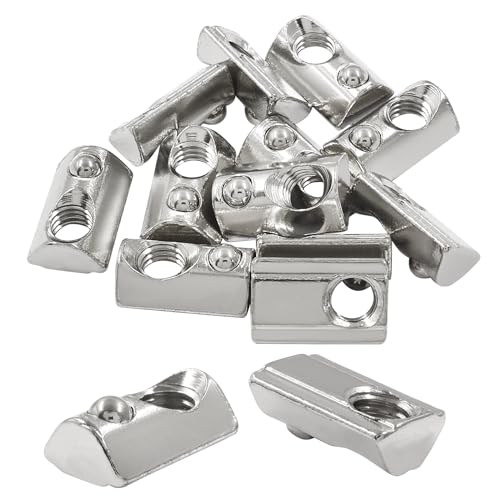 Hitefu 12PCS Roll in Spring T Nuts, 4040 Series M8 Half Round T Nut Ball Loaded Elastic T Nut, Carbon Steel T-Nut for T-Slot 8mm 40 Series Aluminum Extrusion Profile Hitefu 12PCS Roll in Spring T Nuts, 4040 Series M8 Half Round T Nut Ball Loaded Elastic T Nut, Carbon Steel T-Nut for T-Slot 8mm 40 Series Aluminum Extrusion Profile von Hitefu