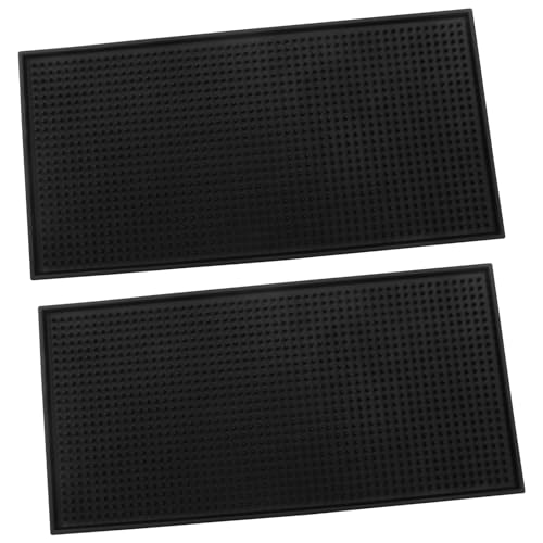 Hitefu 2 Packungen Barmatten, 15,2 x 30,5 cm, schwarze Kaffeematte für Zuhause, Küche, Barkeeper und Arbeitsplatte Hitefu 2 Packungen Barmatten, 15,2 x 30,5 cm, schwarze Kaffeematte für Zuhause, Küche, Barkeeper und Arbeitsplatte von Hitefu