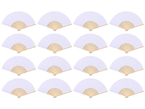 Hitopin 16PCS Silk Bambus Faltfächer, Handfächer, Faltbare Papierfächer, Silk Bambus Faltfächer, Fächer Hochzeit, Bambus Hochzeitsfächer, für DIY-Malerei, Wanddekoration, Hochzeit, Party (Weiß) Hitopin 16PCS Silk Bambus Faltfächer, Handfächer, Faltbare Papierfächer, Silk Bambus Faltfächer, Fächer Hochzeit, Bambus Hochzeitsfächer, für DIY-Malerei, Wanddekoration, Hochzeit, Party (Weiß) von Hitopin