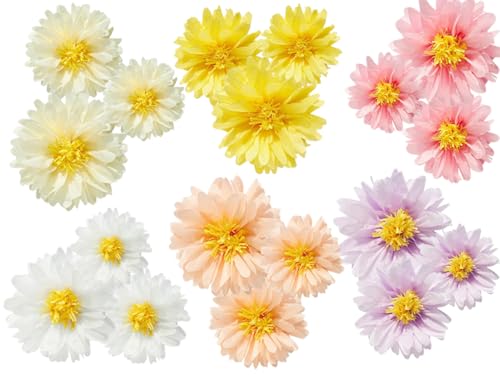 Hitopin 18 Stück Seidenpapier Pompons Deko, Papierblumen Pompons Deko, Pastell Gänseblümchen Deko, Papierblumen Zum Aufhängen, für Hochzeit, Babyparty Deko, Abschlussball, Geburtstag, Gartenparty Deko von Hitopin