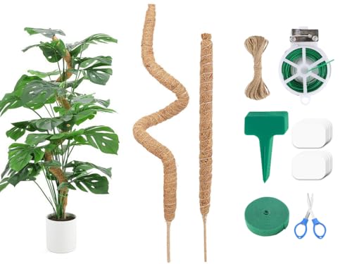 Hitopin 2 Stück Pflanzstab Kokos Moosstab, Biegbare Kokosfaser, Moosstab Rankstäbe aus Natürlicher, Pflanzstange für Kletterpflanzen, für Kletterpflanzen Natürlicher Pflanzenstütze(1*70cm,1*120cm) Hitopin 2 Stück Pflanzstab Kokos Moosstab, Biegbare Kokosfaser, Moosstab Rankstäbe aus Natürlicher, Pflanzstange für Kletterpflanzen, für Kletterpflanzen Natürlicher Pflanzenstütze(1*70cm,1*120cm) von Hitopin