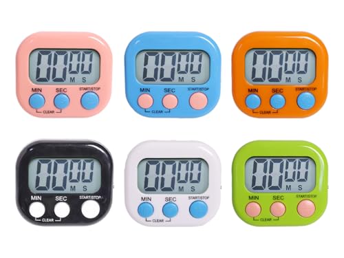 Hitopin 6 Stück Timer Digital,Magnetische Stoppuhr Küchentimer, Kurzzeitwecker Küche,Küchentimer Küche,Timer mit Großem LCD-Display,Stoppuhr mit Einklappbarer Ständer,für Kochen Backen Sport Studieren Hitopin 6 Stück Timer Digital,Magnetische Stoppuhr Küchentimer, Kurzzeitwecker Küche,Küchentimer Küche,Timer mit Großem LCD-Display,Stoppuhr mit Einklappbarer Ständer,für Kochen Backen Sport Studieren von Hitopin