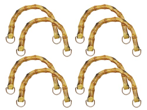 Hitopin 8 Stück Taschengriffe Bambus Taschenhenkel, Handtasche Griffe Bambus, Bambus Handtaschengriffe, Handtasche Griffe Bambus Handtaschengriffe, für Bastelarbeiten, Tasche (U-Form) von Hitopin