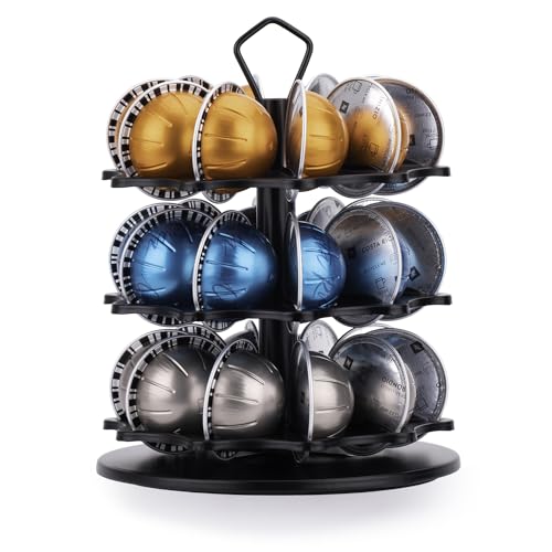 HiveNets Multi Tier Coffee Pod Halter Karussell für Vertuo Pod Storage Organizer (30 Pods) von HiveNets